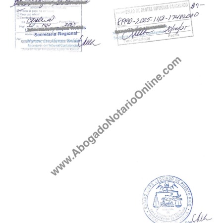 Copia certificada en Puerto Rico